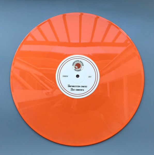 Image of Front Cover of 12" - VG/VG+ - SOMETHING SYSTEM / LUCAS, Cymatics / Comin For Ya (Something System Records; SSR001V, UK 2021, Stickered Plain Sleeve, Orange Vinyl), ,  - 3146189S