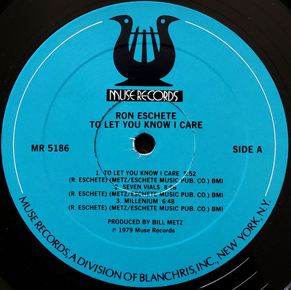 Image of Label Cover of LP - VG+/VG - RON ESCHETE, To Let You Know I Care (Muse Records; MR 5186, US 1979, Pasteback Sleeve), Light marks on disc.,  - 3146146S