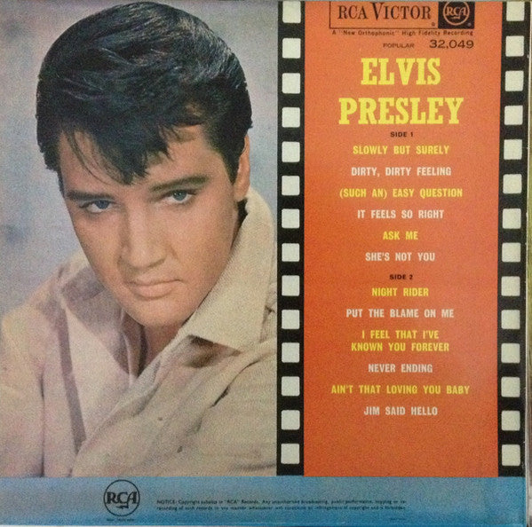 Image of Back Cover of LP - VG+/VG+ - ELVIS PRESLEY, Tickle Me (RCA Victor; 32.049,  , Non-Flipback Sleeve, Unofficial Reissue of Rare South African Only LP Film Soundtrack), ,  - 3126056E