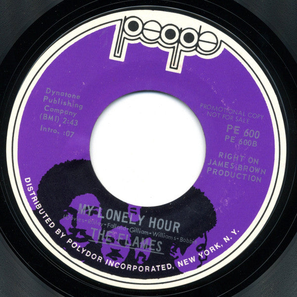 Image of Back Cover of 7" - /VG+ - THE FLAMES, Stand Up And Be Counted / My Lonely Hour (People; PE 600, US 1971, Promo), ,  - 3126189E
