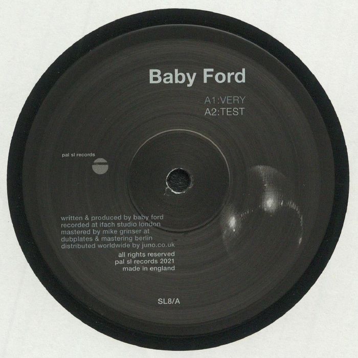Image of Front Cover of 12" - NEW/NEW - BABY FORD, Bford 08 (Pal SL; SL 8R, UK 2021 Reissue, Black Vinyl), , A repress for four prime slices of classic Baby Ford minimal tech gear, from the rhythm-centric drum machine fest 'Very', the resonant bleepy tones of 'Test', the sparse and spacious 'Down' and the subtle acid undertones of 'Percy'. Baby Ford is finally getting his props as one the UK acid and techno scene's true innovators and pioneers, and these four very mixable tracks are four more reasons why th