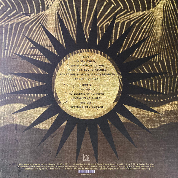 Image of Back Cover of LP - VG/VG - JAVIER BERGIA, Eclipse (Emotional Rescue; ERC020, UK 2014, Inner), ,  - 3116352C