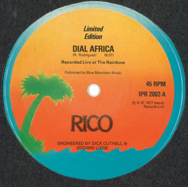 Image of Front Cover of 12" - /G+ - RICO RODRIGUEZ, Dial Africa (Live) / Dial Africa (Dub) (Island Records; IPR 2002, UK 1977, Plain Sleeve), Lots of light lines, plays fine. Clean labels. ,  - 3116361C