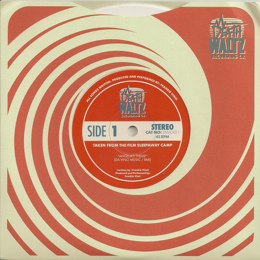 Image of Front Cover of LP - VG+/VG+ - FRANKIE VINCI, Angela's Theme (Death Waltz Recording Company; DWJUKE1, UK, Europe & US 2015, Die Cut Sleeve, Insert, White Vinyl), ,  - 3116280C