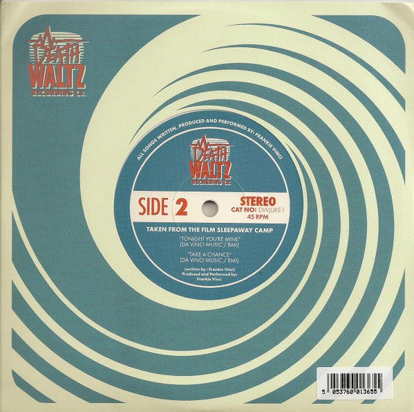 Image of Back Cover of LP - VG+/VG+ - FRANKIE VINCI, Angela's Theme (Death Waltz Recording Company; DWJUKE1, UK, Europe & US 2015, Die Cut Sleeve, Insert, White Vinyl), ,  - 3116280C