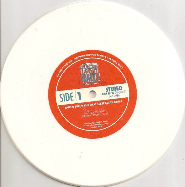 Image of Label Cover of LP - VG+/VG+ - FRANKIE VINCI, Angela's Theme (Death Waltz Recording Company; DWJUKE1, UK, Europe & US 2015, Die Cut Sleeve, Insert, White Vinyl), ,  - 3116280C