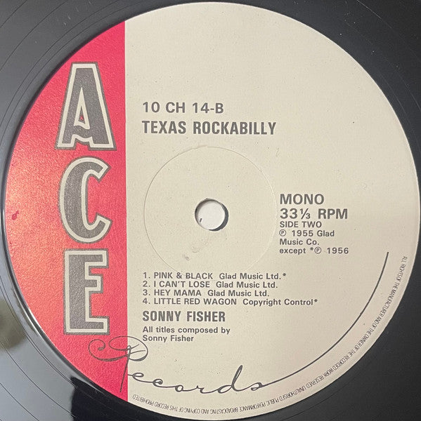Image of Label Cover of 10" LP - VG+/VG+ - SONNY FISHER, Texas Rockabilly (Ace; 10 CH 14, UK & Europe ), ,  - 3126238E