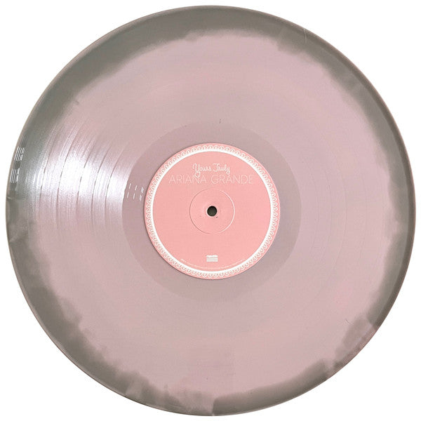 Image of Label Cover of LP - VG/VG+ - ARIANA GRANDE, Yours Truly (Republic Records; 00602577974496, USA & Europe 2026 Reissue, Gatefold, Pink & Gray Swirl Vinyl), Light wear to front cover,  - 3146229S