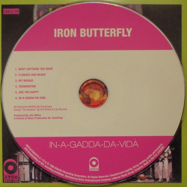 Image of Label Cover of 5xCD - VG/VG - IRON BUTTERFLY, Original Album Series (Rhino Records; 0081227942274, Europe Reissue, Slipcase), ,  - 3116270C
