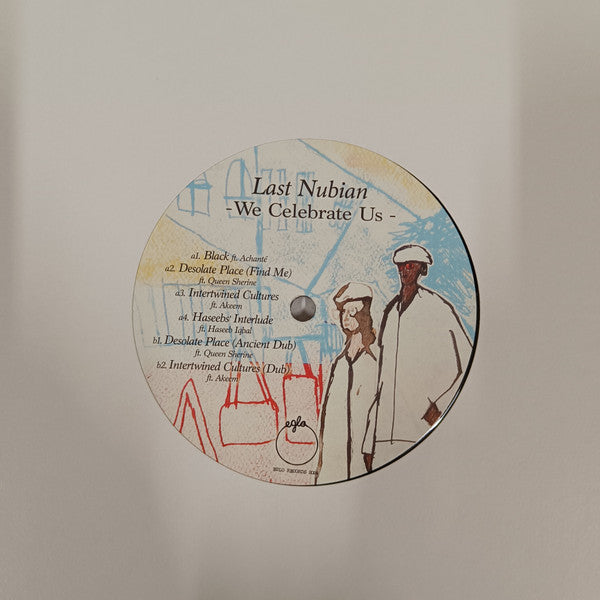 Image of Front Cover of 12" EP - /VG+ - LAST NUBIAN, We Celebrate Us (Eglo Records; EGLO93, UK 2024), , A1 BlackA2 Desolate Place (Find Me)A3 Intertwined CulturesA4 Haseebs' InterludeB1 Desolate Place (Ancient Dub)B2 Intertwined Cultures (Dub) - 3116400C