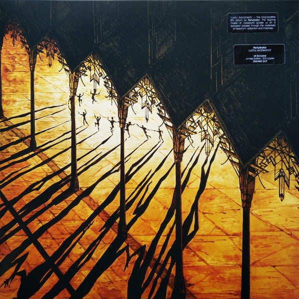 Image of Front Cover of 2x12" - VG/VG+ - PERTURBATOR, Lustful Sacraments (Blood Music; BLOOD-250, UK 2021, Gatefold, Black Inners, Orange Vinyl. Limited to 500 Copies.), Bumped corner, corner wear, faint ring wear.,  - 3126276E