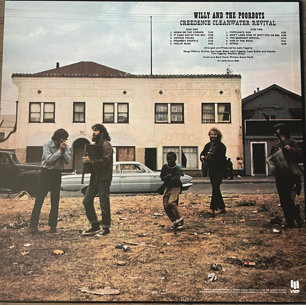 Image of Back Cover of LP - VG+/VG+ - CREEDENCE CLEARWATER REVIVAL, Willy And The Poor Boys (Craft Recordings; CR00819, US 2024, Pasteback Sleeve, Print, Washboard Marble, With Obi), ,  - 3126277E