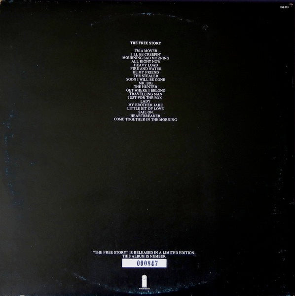 Image of Back Cover of 2xLP - VG/VG+ - FREE, The Free Story (Island; ISLD 4, UK 1973, Gatefold, No inners, Numbered Limited Edition, ISLD3 on spine), Ring wear on front and back.  ,  - 3126253E