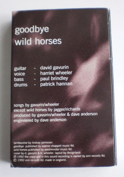 Image of Back Cover of Cassette - VG/VG+ - THE SUNDAYS, Goodbye (Parlophone; TCR 6319, UK 1992, Slipcase, 4 Track Cassette Single), ,  - 3116428C