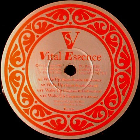 Image of Front Cover of 12" - /VG - MAXIMUM STYLE, Wake Up (Vital Essence; Vest 006, UK 1999), , A1 Wake Up (Banana Republic Full Vocal Mix)A2 Wake Up (Banana Republic Dub Mix)	AA1 Wake Up (Templeton Peck Full Vocal Mix)AA2 Wake Up (Templeton Peck Dub Mix) - 3116423C