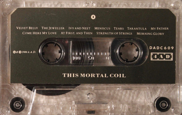Image of Label Cover of Cassette - VG+/VG+ - THIS MORTAL COIL, Filigree & Shadow (4AD Paper Labels; DADC 609, UK 1986, J-Card, Clear Shell With Smooth Edges), ,  - 3116432C