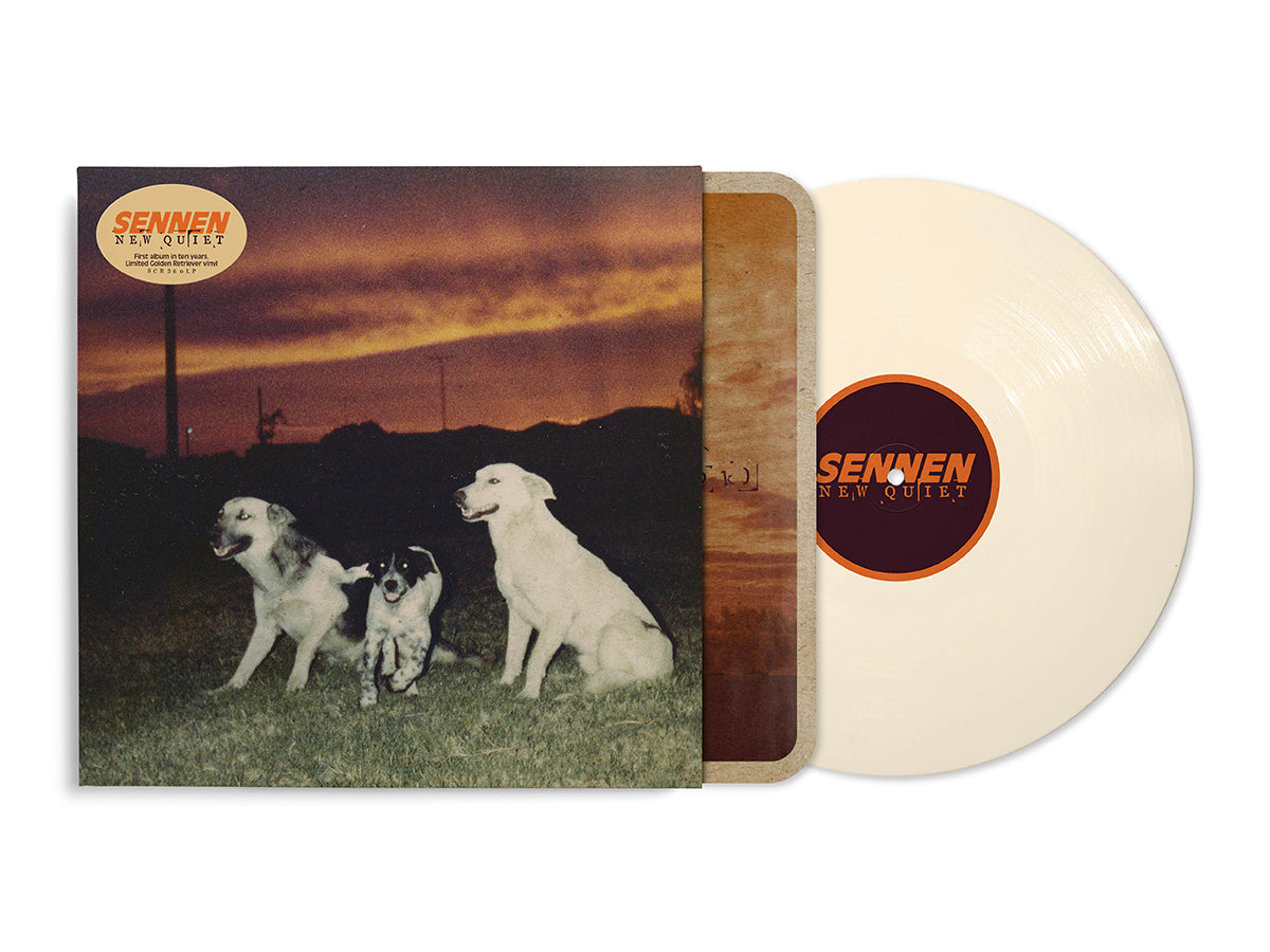 Image of Front Cover of LP - NEW/NEW - SENNEN, New Quiet (Sonic Cathedral; SCR360LP, Europe 2026, Golden Retriever Vinyl), , Sennen release ‘New Quiet’, their first album in over 10 years, on October 30.It’s a wonderfully warm and fuzzy record – for fans of Yo La Tengo, Teenage Fanclub and Sonic Youth – self-recorded by the band but with the end results mixed by James Chapman, aka Maps.They’re enjoying being a band again, and the wistful atmosphere was inspired by putting together the anniversary reissu