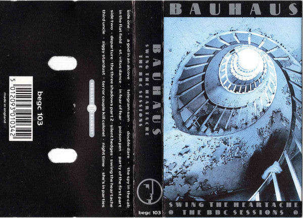 Image of Back Cover of Cassette - VG+/VG+ - BAUHAUS, Swing The Heartache - The BBC Sessions (Beggars Banquet; BEGC 103, UK 1989, J-Card), ,  - 3116436C