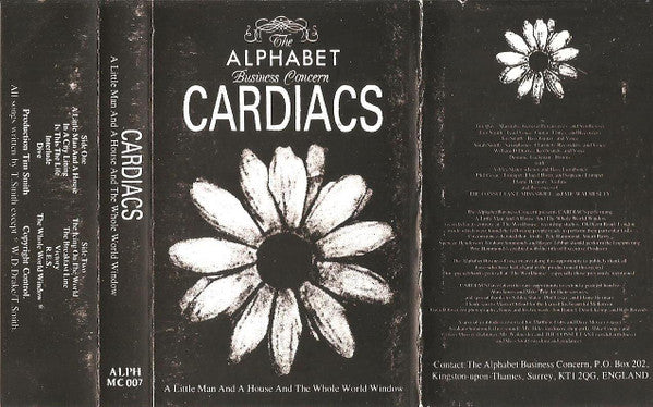 Image of Back Cover of Cassette - VG+/VG+ - CARDIACS, A Little Man And A House And The Whole World Window (The Alphabet Business Concern; ALPH MC007, UK 1988, J-Card), ,  - 3116441C