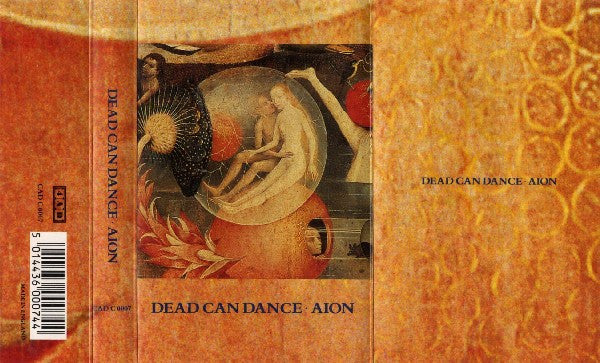 Image of Back Cover of Cassette - VG+/VG+ - DEAD CAN DANCE, Aion (4AD Paper Labels; CAD C 0007, UK 1990, J-Card, Clear Shell), ,  - 3116442C