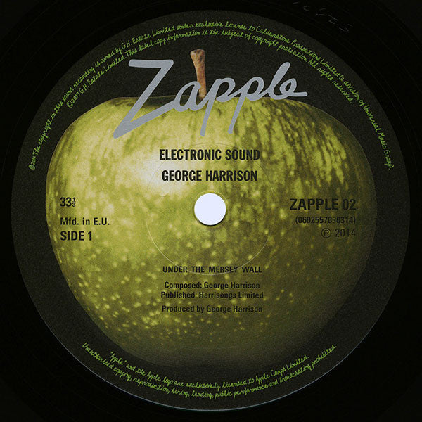 Image of Label Cover of LP - VG+/VG+ - GEORGE HARRISON, Electronic Sound (Zapple; 5709031, Worldwide 2017 reissue, Inner, 180g vinyl), ,  - 3126260E