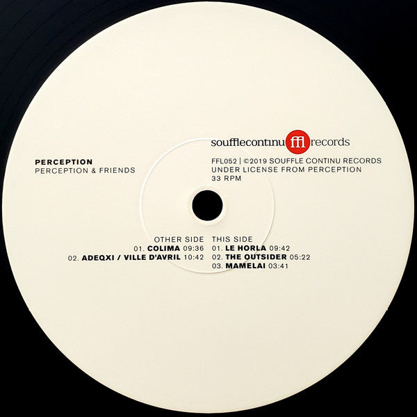 Image of Label Cover of CD - VG/VG+ - PERCEPTION, Perception & Friends (SouffleContinu Records; FFL052, France 2019, Insert), ,  - 3146287S
