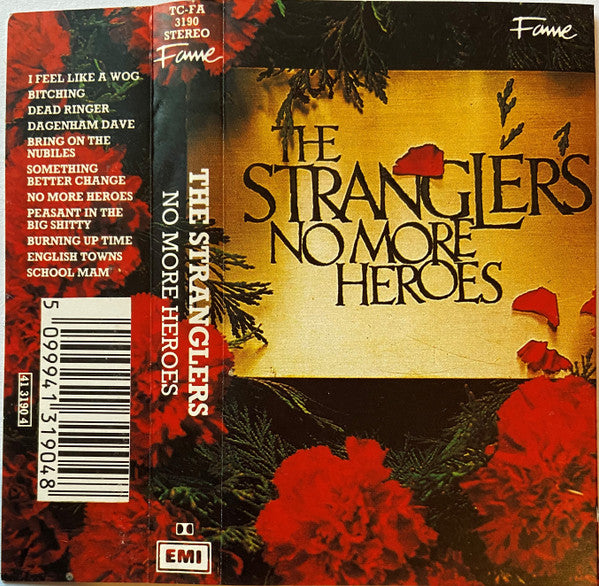 Image of Front Cover of Cassette - VG+/VG+ - THE STRANGLERS, No More Heroes (Fame; TC-FA 3190, UK 1987 Reissue, J-Card, Clear Shell With Slipsheets), ,  - 3116448C