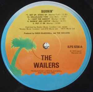 Image of Label Cover of LP - VG/VG - BOB MARLEY & THE WAILERS, Burnin' (Island Records; ILPS 9256, UK , Gatefold), light edge wear to sleeve. light marks only,  - 3146263S