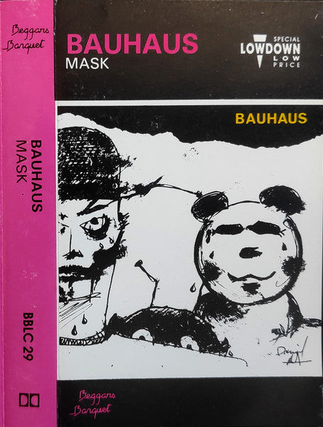 Image of Front Cover of Cassette - VG+/VG+ - BAUHAUS, Mask (Beggars Banquet; BBLC 29, UK 1988 Reissue, J-Card, Grey Shell), ,  - 3116469C