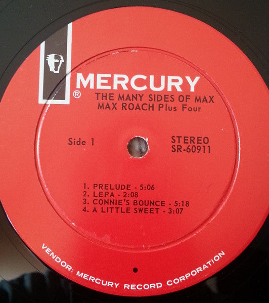Image of Label Cover of LP - VG/VG - MAX ROACH QUINTET, The Many Sides Of Max (Mercury; SR 60911, US 1964, Pasteback Sleeve, Company Inner), Light marks, ring wear, sticker residue, company inner creased,  - 3146302S