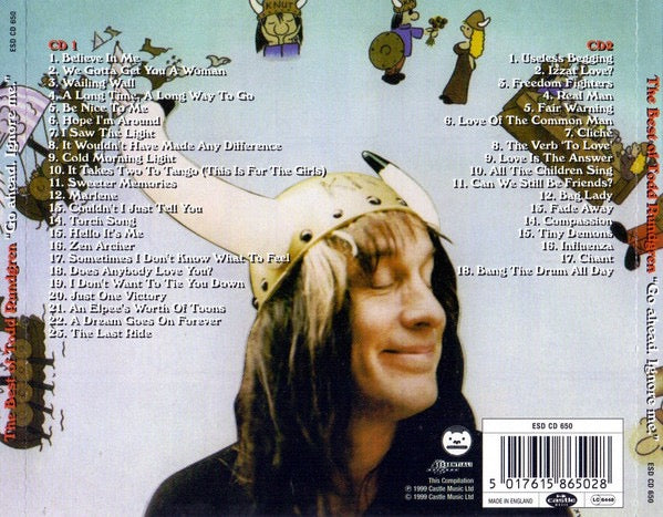 Image of Back Cover of 2xCD - VG/VG+ - TODD RUNDGREN, The Best Of Todd Rundgren "Go Ahead. Ignore Me." (Essential! Records; ESD CD 650, UK 1999, Jewel Case, Booklet), ,  - 3116461C