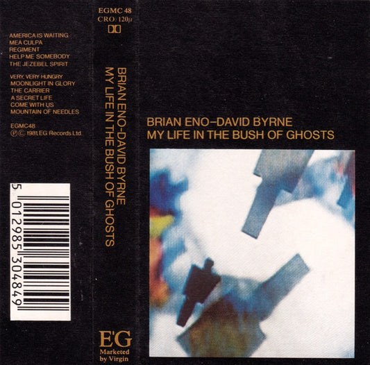 Image of Front Cover of Cassette - VG+/VG+ - BRIAN ENO - DAVID BYRNE, My Life In The Bush Of Ghosts (EG; EGMC 48, UK 1987 Reissue, J-Card, Grey Shell), ,  - 3116476C