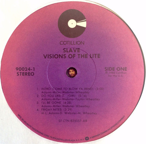 Image of Label Cover of LP - VG/VG - SLAVE, Visions Of The Lite (Cotillion; 90024-1, US 1982), Strong VG, sleeve in great condition and vinyl only has few superficial harilines.,  - 3146295S