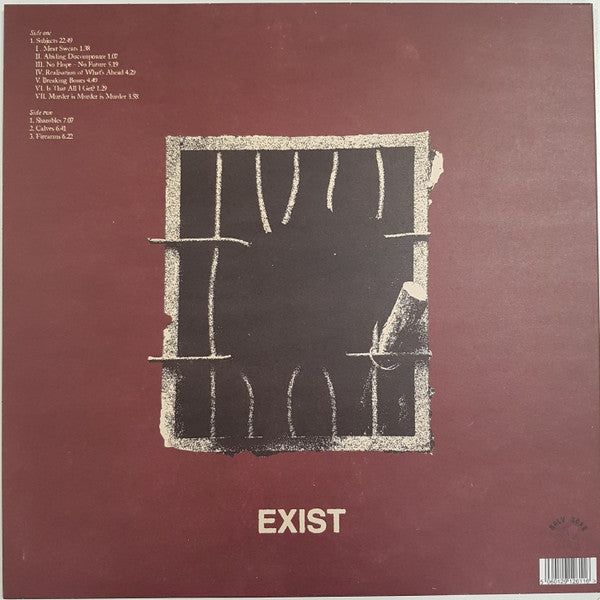 Image of Back Cover of LP - VG+/VG+ - OHHMS, Exist (Holy Roar Records; HRR261V, UK 2018, Inner, "Eternal Hell" (Brown/Orange) Vinyl), ,  - 3126344E