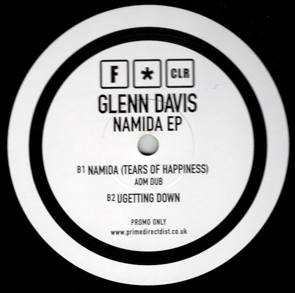 Image of Back Cover of 12" EP - /VG - GLENN DAVIS, Namida EP (F*CLR Music; FCLR010, UK 2020), , A1 Namida (Tears Of Happiness) (Original Mix)A2 Namida (Tears Of Happiness) (AOM Remix)B1 Namida (Tears Of Happiness) (AOM Dub)B2 Ugetting Down - 3126350E