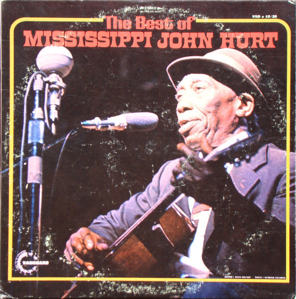 Image of Front Cover of 2xLP - VG/VG - MISSISSIPPI JOHN HURT, The Best Of Mississippi John Hurt (Vanguard; VSD 19/20, US 1973 Reissue, Pasteback Gatefold Sleeve), Light marks, Edge and Ring Wear,  - 3146309S