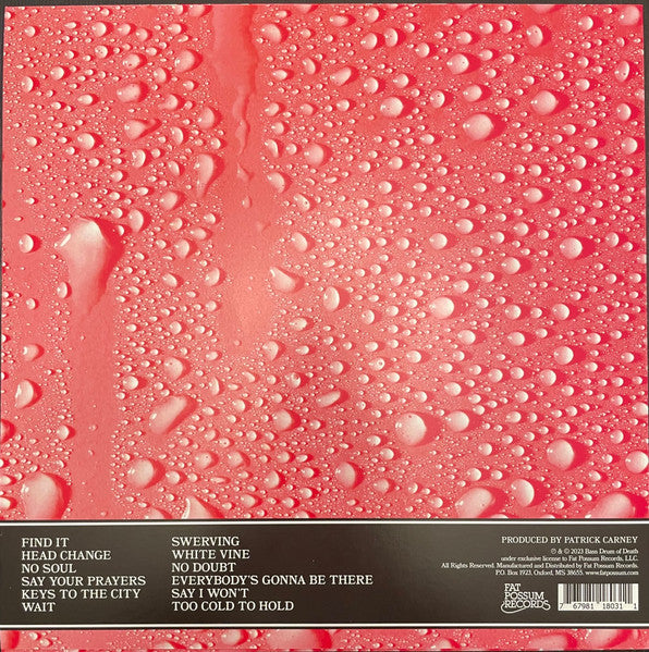 Image of Back Cover of LP - VG+/VG+ - BASS DRUM OF DEATH, Say I Won't (Fat Possum Records; FP1803-1, US 2023, White vinyl), ,  - 3126360E