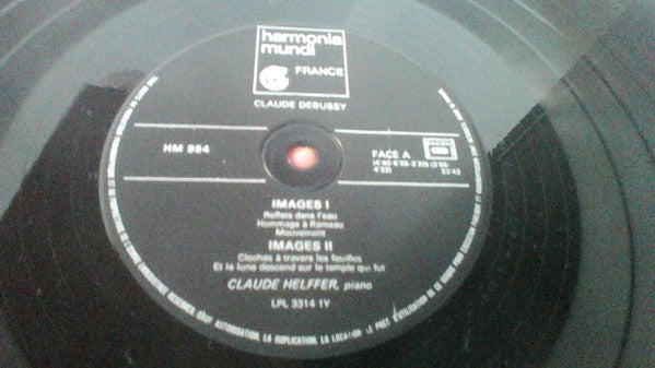 Image of Label Cover of LP - VG/VG+ - CLAUDE DEBUSSY, CLAUDE HELFFER, Images / Children's Corner (Harmonia Mundi France; HMA 55954, France Reissue), ,  - 3116477C