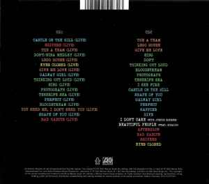 Image of Back Cover of 2xCD - VG+/VG+ - ED SHEERAN,   +-=   Tour Collection: Live (Atlantic; +-=   Tour Collection: Live, Europe 2024, Gatefold), Slight indented scratch lines on card cover. Only visible at angles in light.,  - 3236001E