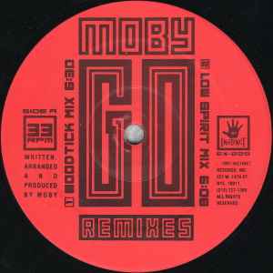 Image of Front Cover of 12" - VG+/VG+ - MOBY, Go (Remixes) (Instinct Records; EX-229, US 1991, Stickered Plain Sleeve), original sleeve - opened shrink w/ hype sticker. pol,  - 3246036S
