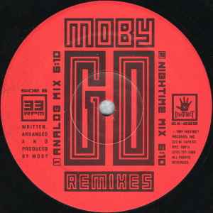Image of Back Cover of 12" - VG+/VG+ - MOBY, Go (Remixes) (Instinct Records; EX-229, US 1991, Stickered Plain Sleeve), original sleeve - opened shrink w/ hype sticker. pol,  - 3246036S