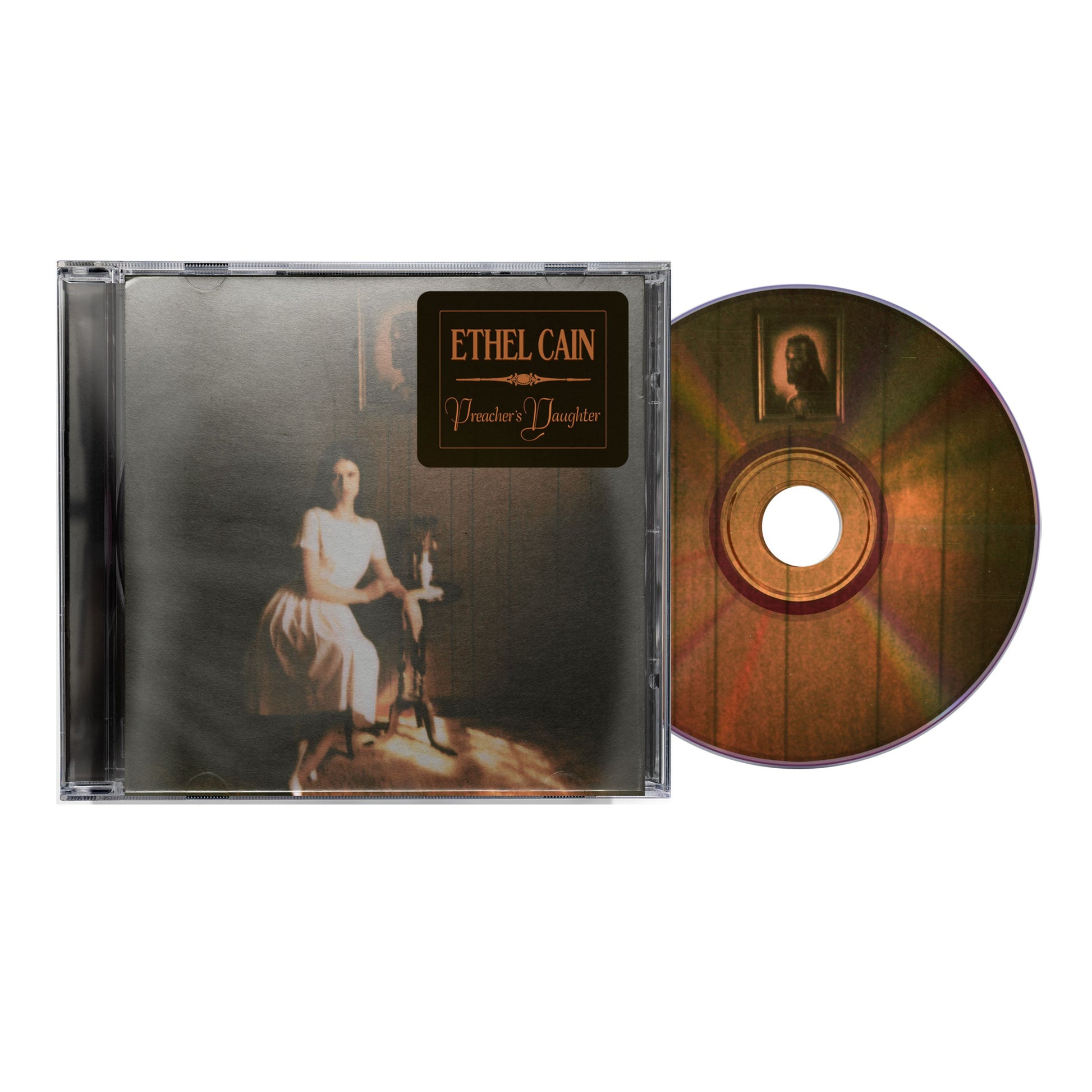 Image of Front Cover of CD - NEW/NEW - ETHEL CAIN, Preachers Daughter (Daughters of Cain Records; DOCCD01, UK 2026, Jewel Case), , The jaded daughter of a dead preacher-man caught in an exodus, Ethel Cain winds her way through a dizzying attempt at escape from her suffocating upbringing only to find herself crushed within its jaws in the end. Hayden Anhedönia, the woman behind the curtain, serves as the architect for the visceral and haunting world of Ethel Cain. After over four years of meticulously constr