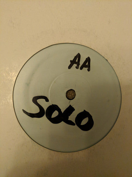 Image of Back Cover of 12" - /VG - DJ SOLO, Axis / Darkage (Not On Label; DJ SOLO, UK 1993, White Label Promo), Light Marks only., This is the first white label pressing before being signed to production house as their 50th release.It has DJ SOLA as the cat number on one side, it's probably a typo by the pressing plant. - 3226002E
