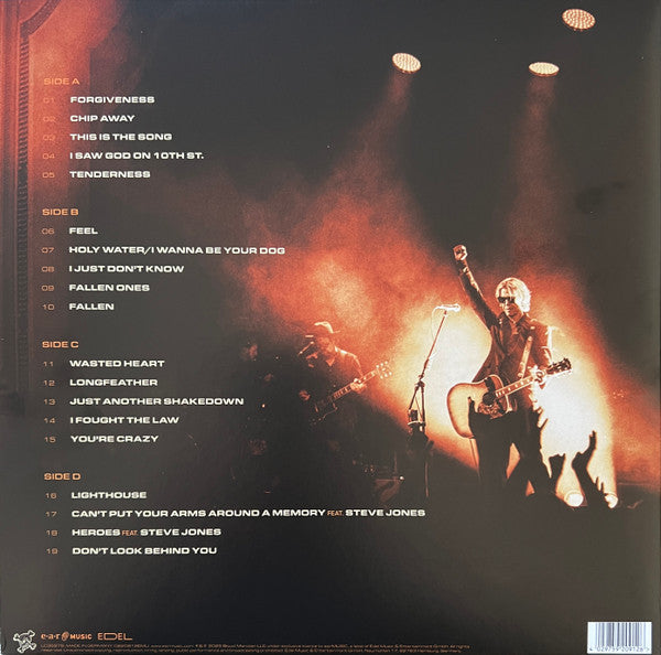 Image of Back Cover of 2xLP - VG+/VG+ - DUFF MCKAGAN, Lighthouse: Live From London (Ear Music; 0220912EMU, Germany 2025, Gatefold, SIGNED replica concert ticket, 180 Gram Vinyl, Ltd to 1000), Still In Opened Shrinkwrap With Hype Sticker,  - 3246010S
