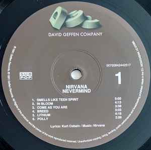 Image of Label Cover of LP - VG+/VG+ - NIRVANA, Nevermind (DGC; 00720642442517, Europe 2026 Reissue, Inner, 180 Gram Vinyl), Still In Opened Shrinkwrap,  - 3246012S