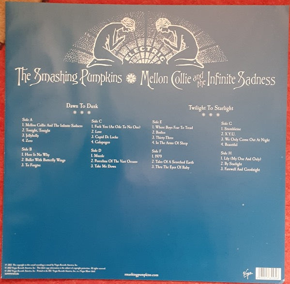 Image of Back Cover of 4xLP - EX/VG+ - THE SMASHING PUMPKINS, Mellon Collie And The Infinite Sadness (Virgin; 5099997855316, Europe 2023 Reissue, Slipcase, 4 Inners & 2 Booklets), Still In Opened Shrinkwrap,  - 3216010C
