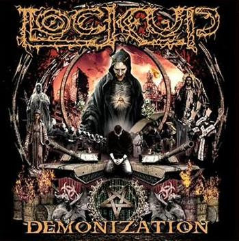 Image of Front Cover of LP - EX/EX - LOCK UP, Demonization (Listenable Records; POSH356, Europe 2017, Gatefold, White Vinyl, mebers of Napalm Death, Brujeria, Brutal Truth...), Opened Instore, Still In Shrinkwrap,  - 3246017S