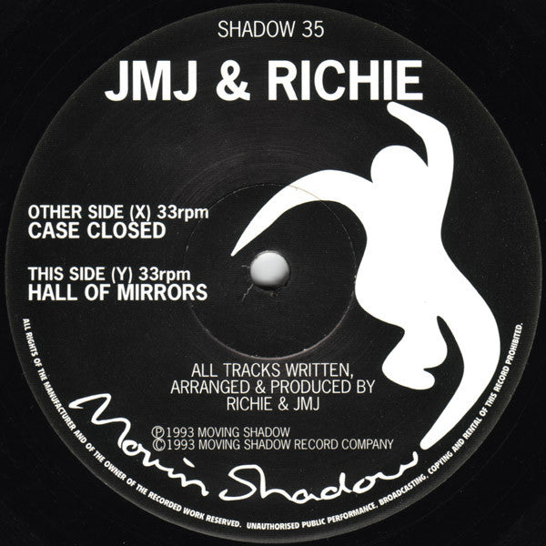 Image of Back Cover of 12" - G+/G+ - JMJ & RICHIE, Case Closed / Hall Of Mirrors (Moving Shadow; SHADOW 35, UK 1993), ,  - 3226052E