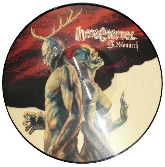 Image of Front Cover of LP - VG+/VG+ - HATE ETERNAL, I, Monarch (Earache; mosh286, Europe , Clear Plastic Stickered Sleeve, Picture Disc), ,  - 3246072S