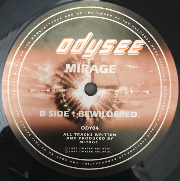 Image of Back Cover of 12" - /VG - MIRAGE, Deep Rage / Bewildered (Odysee Records; ODY04, UK 1995), ,  - 3226055E
